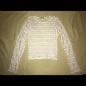 Long sleeved white top